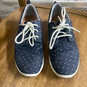 Toms Women's Navy Polka Dot Sneakers